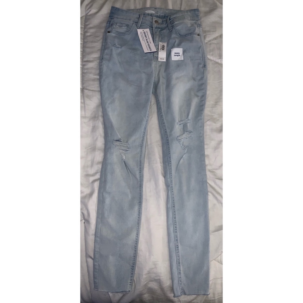 Cropped high waisted skinny jeans
